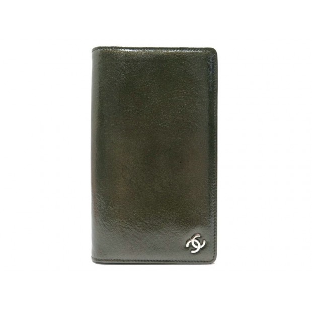 NEUF PORTEFEUILLE LONG CHANEL CUIR VERNI 