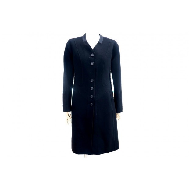 MANTEAU LONG CINTRE LOUIS VUITTON 36 FEMME EN CACHEMIRE NOIR CASHMERE COAT 1800€