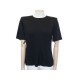 NEUF TSHIRT YVES SAINT LAURENT JERSEY RACINE T42 L BOUTONS FLEUR LAINE NOIR 890€