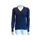 PULL CHANEL CAMELIA P38923 TAILLE 34 S CACHEMIRE BLEU MARINE BLUE SWEATER 1300€