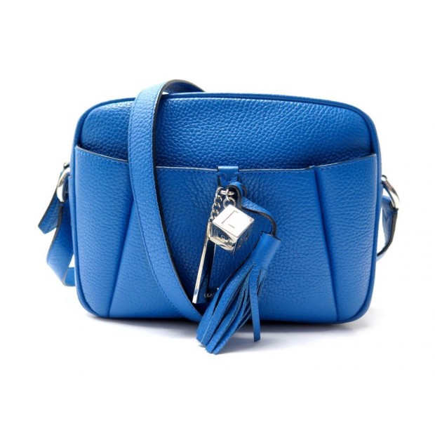 NEUF SAC A MAIN LANCEL NIN A07884 BANDOULIERE CUIR BLEU 