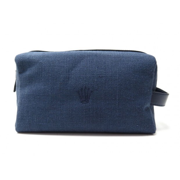 NEUF TROUSSE DE TOILETTE ROLEX TOILE BLEUE 