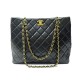 SAC A MAIN CHANEL SHOPPING CUIR MATELASSE NOIR 