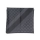 NEUF CHALE GUCCI FOULARD JACQUARD 140x140CM LAINE SOIE MONOGRAMME