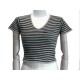 NEUF PULL SAINT LAURENT CROP TOP MARINIERE 313801 T34 S LAINE GRIS TSHIRT 890€