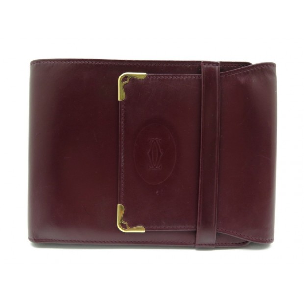 PORTE CHEQUIER CARTIER BORDEAUX 