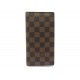 NEUF PORTE CHEQUIER LOUIS VUITTON PORTEFEUILLE EN TOILE DAMIER EBENE WALLET 420€