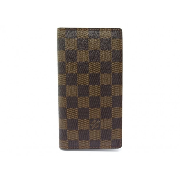 NEUF PORTE CHEQUIER LOUIS VUITTON PORTEFEUILLE EN TOILE DAMIER EBENE WALLET 420€