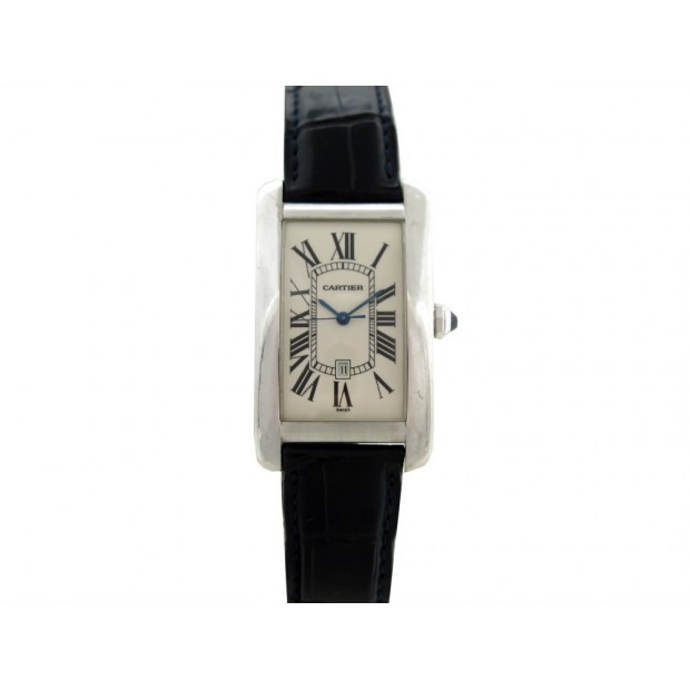 MONTRE CARTIER TANK AMERICAINE 1741 AUTOMATIQUE 43 MM EN OR BLANC + ECRIN 15200€