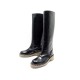 BOTTES CHANEL CUIR KANGOUROU ET CHAINE 