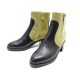 NEUF BOTTINES CHANEL BICOLORE CUIR 