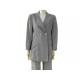 NEUF TAILLEUR CHANEL P11223 VESTE ET PANTALON T38 M LIN GRIS LINEN TAILOR 6000€