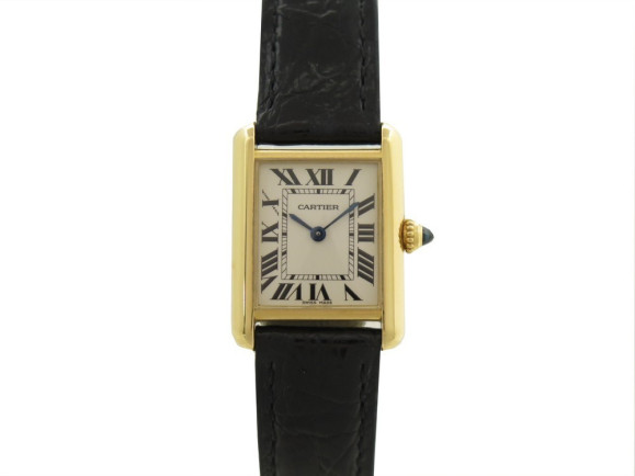 montre tank louis cartier 2442 quartz 30 mm en or 18k