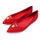 NEUF CHAUSSURES LOUIS VUITTON PINKY SWEAR FLAT 37.5 BALLERINES DAIM ROUGE 625€