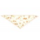 NEUF FOULARD HERMES TRIANGLE FLEURS EN SOIE BLANC FLOWERS SILK SCARF 370€