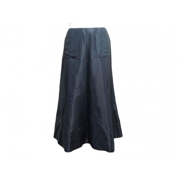 NEUF JUPE LONGUE CHANEL P12673 42 L BLEU MARINE NEW LONG SKIRT NAVY BLUE 2200€