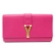 POCHETTE SAINT LAURENT LIGNE Y 311213 EN CUIR FUSHIA BOITE LEATHER CLUTCH 1100€