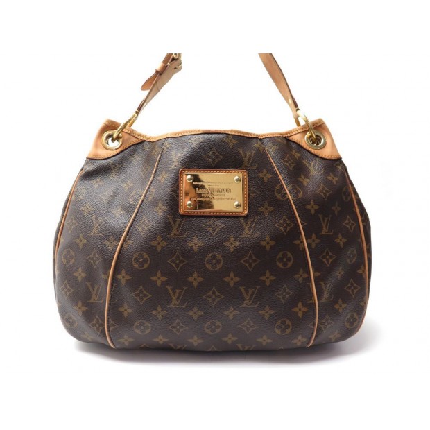 SAC A MAIN LOUIS VUITTON GALLIERA MM TOILE MONOGRAM CUIR MARRON HAND BAG 1450€