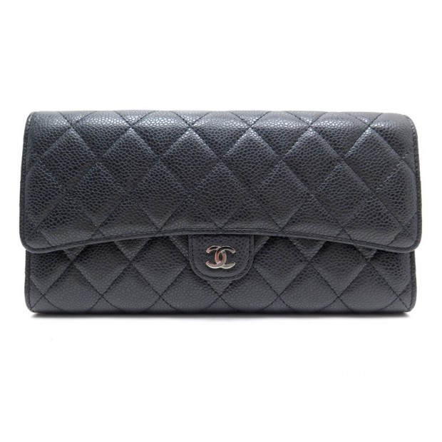 PORTEFEUILLE CHANEL TIMELESS CUIR CAVIAR NOIR 