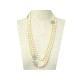 COLLIER CHANEL SAUTOIRS PERLES ET LOGO CC 214 CM PEARLS NECKLACE JEWEL 1590€