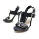 CHAUSSURES CHRISTIAN DIOR SANDALES A TALONS 37 EN CUIR NOIR + BOITE SHOES 1090€