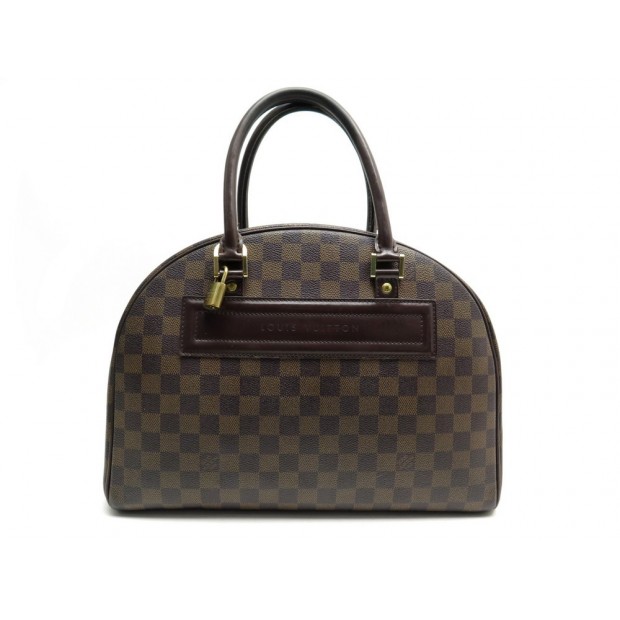 SAC A MAIN LOUIS VUITTON NOLITA TOILE DAMIER EBENE CUIR LV CANVAS HAND BAG 1080€