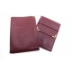 VINTAGE LOT PORTE CARTES + PORTEFEUILLE MUST DE CARTIER EN CUIR BORDEAUX WALLET