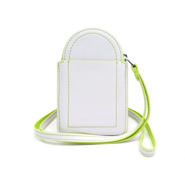 NEUF PORTE MONNAIE DELVAUX EN CUIR BLANC + BOITE NEW LEATHER WALLET 500€