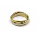 BAGUE CARTIER TRINITY PM B4086100 T50 OR JAUNE ROSE BLANC + ECRIN GOLD RING 940€