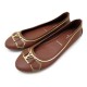 NEUF CHAUSSURES LOUIS VUITTON OXFORD 1A1KWX 37 BALLERINES CUIR MARRON SHOES 425€