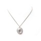 NEUF COLLIER CHANEL PENDENTIF BULLE LOGO CC PLEXI & STRASS NECKLACE 590€