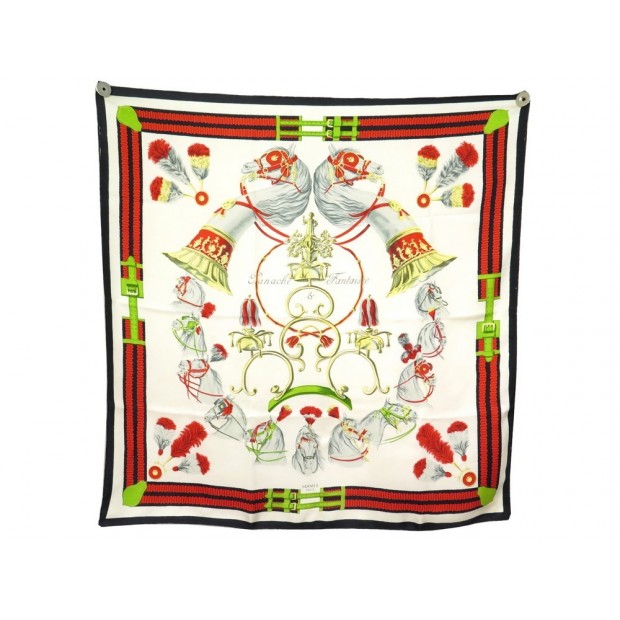 FOULARD HERMES PANACHE ET FANTAISIE CARRE 90 GRYGKAR EN SOIE SILK SCARF 370€