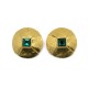 VINTAGE BOUCLES D'OREILLES YVES SAINT LAURENT PIERRES VERTE 