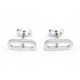 BOUTONS DE MANCHETTES DINH VAN MAILLON XL 460101 EN ARGENT MASSIF CUFFLINKS 320€