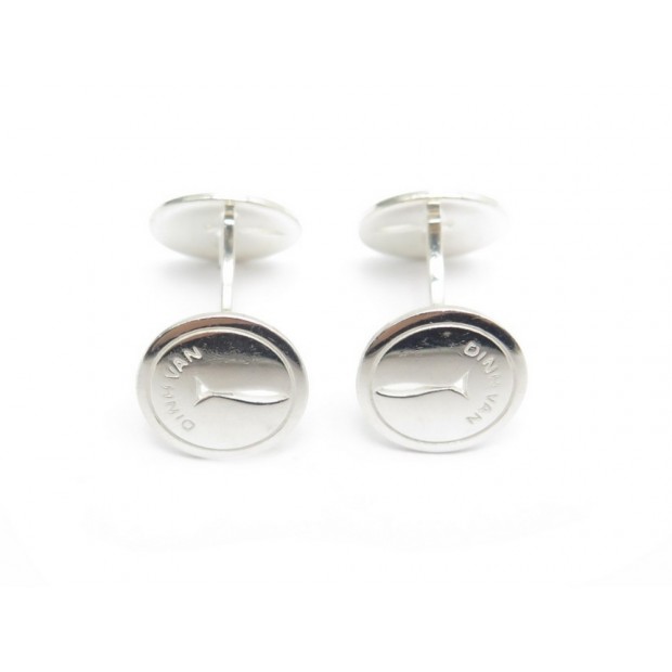 BOUTONS DE MANCHETTES DINH VAN POISSONS EN ARGENT MASSIF SILVER CUFFLINKS 320€