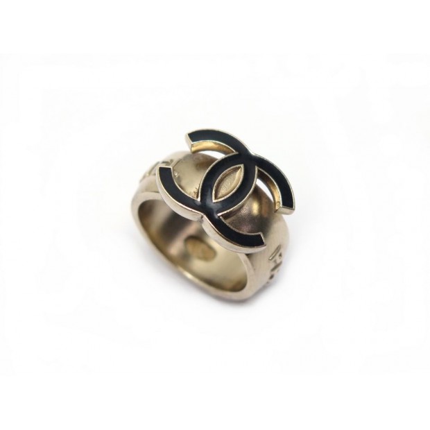 BAGUE CHANEL LOGO CC TAILLE 53 EN METAL DORE 8.6 GR GOLDEN RING 590€