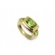 BAGUE H. STERN TAILLE 52 EN OR JAUNE 18K PIERRE PERIDOT 10GR + ECRIN GOLD RING