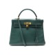 SAC A MAIN HERMES KELLY 32 RETOURNE 1993 BANDOULIERE CUIR VEAU GRAIN LISSE PURSE