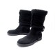 CHAUSSURES LOUIS VUITTON SNOWY FLAT HALF BOOT 36.5 37 PEAU LAINEE FOURREES 850€