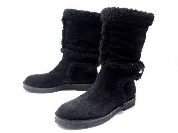 chaussures louis vuitton snowy flat half boot 36.5 37