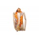 NEUF FOULARD ECHARPE HERMES MAXI TWILLY EPERON D OR 220CM SOIE ORANGE SCARF 290€