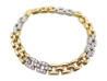 bracelet cartier maille panthere en or jaune gris