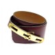 VINTAGE CEINTURE HERMES KELLY LARGE CUIR BOX BORDEAUX T 70 LEATHER BELT 720€