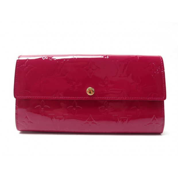 NEUF PORTEFEUILLE LOUIS VUITTON SARAH MONOGRAM VERNI FUSHIA 