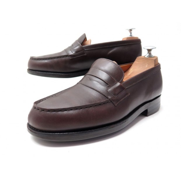 CHAUSSURES JM WESTON MOCASSINS 180 5.5E 40 EN CUIR MARRON LEATHER SHOES 610€