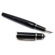 NEUF STYLO PLUME CARTIER DIABOLO PM ARGENTE A CARTOUCHE EN RESINE NOIR PEN 570€