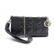 NEUF SAC DIOR CUIR CANNAGE NOIR + BANDOULIERE 