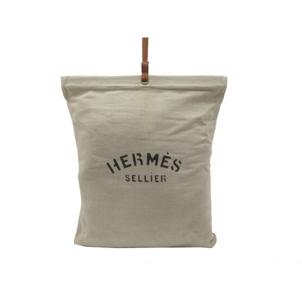 SAC A MAIN HERMES SELLIER ALINE XL EN TOILE CHEVRON BEIGE CANVAS HAND BAG 830€