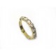 BAGUE EN OR JAUNE 18K 3.4GR SERTIE 7 DIAMANTS 1.12CT T 54 GOLD DIAMONDS RING