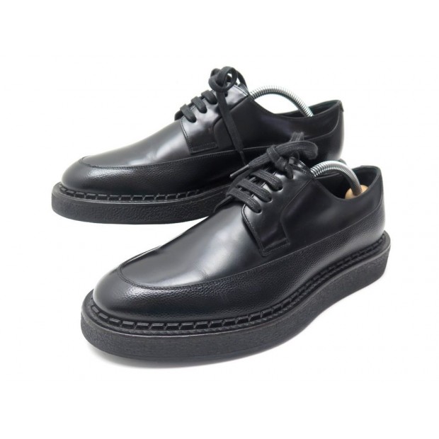 CHAUSSURES DIOR 16HBM 39.5 DERBY EN CUIR NOIR BLACK LEATHER SHOES 760€